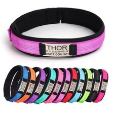 Personalized Dog Collar, Custom Nylon pet cat Collar with name phone number