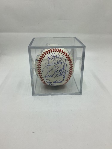 John Olerud, Roberto Alomar, Pat Borders, Tom Henke +23 Autos Baseball w/KSA LOA - Picture 4 of 5