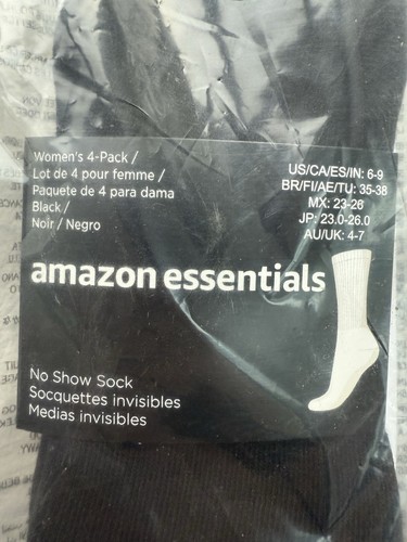 Amazon Essentials Women's Sneaker No-Show Socks, 4 Pairs Size 4-7 - Picture 3 of 6