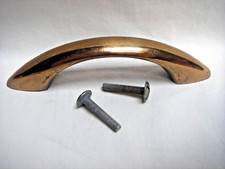 NOS Vintage 4 1/2"L Brass Plated Cabinet Drawer Pull Handle Mid-Century Modern