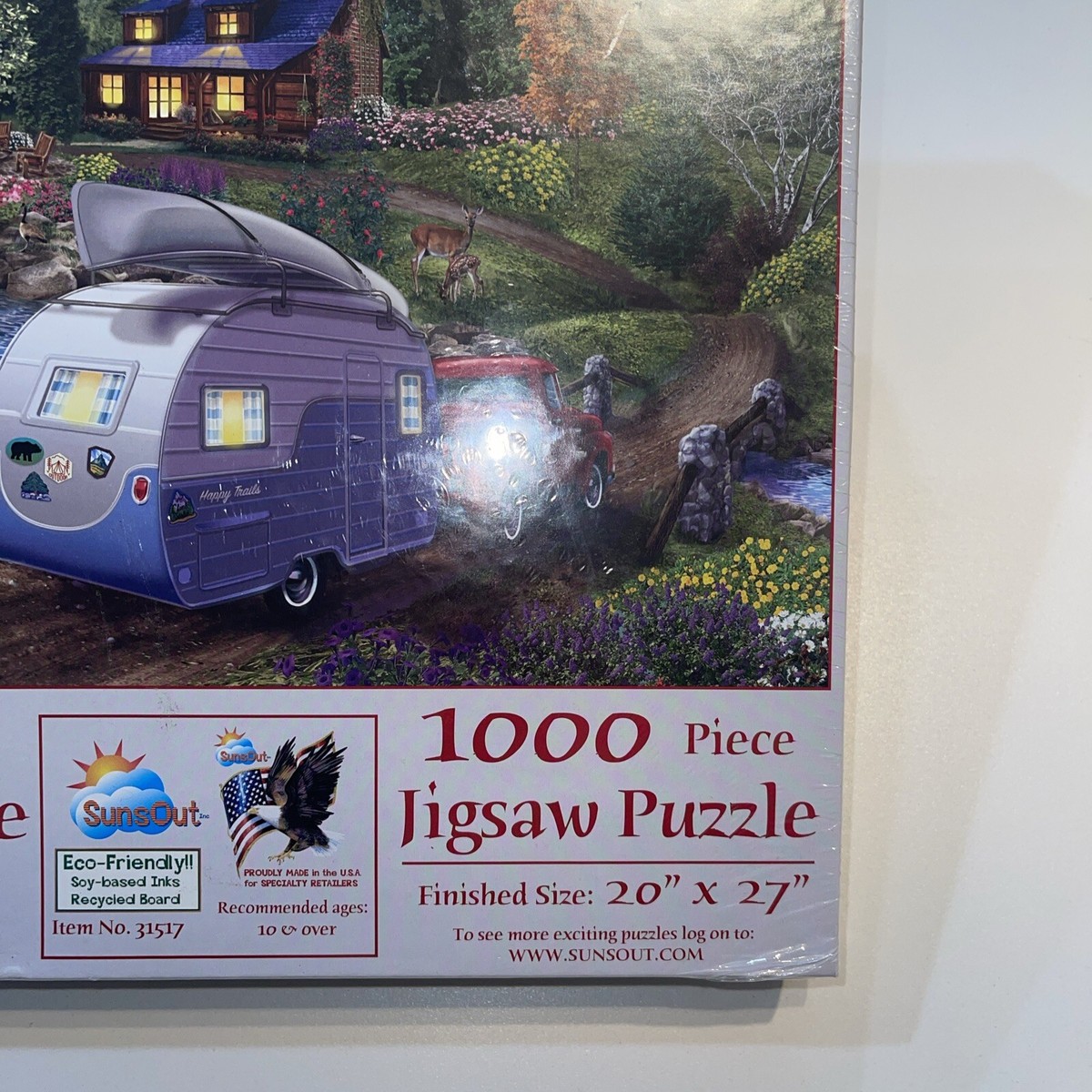 SUNSOUT Campers Coming Home 1000 Piece Puzzle - Bigelow Illustrations Art 20x27"