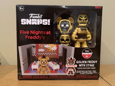 NEW in BOX Funko Snaps! Five Nights at Freddy's FNAF Golden with Stage Playset