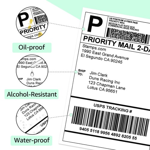 For Zebra (1"x1") Shipping Labels, LP2742, LP2824, LP2844, LP3742, R402 Printers - Picture 14 of 34