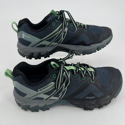Merrell Flex Connect Hiking Shoes WOMENS Grey Black Lace Up Sneakers SIZE 8