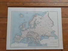 Europe map engraved by W Hughes
