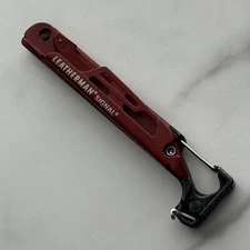 Leatherman Signal Red/Crimson frame w/Carabiner/bottle opener and silver hammer