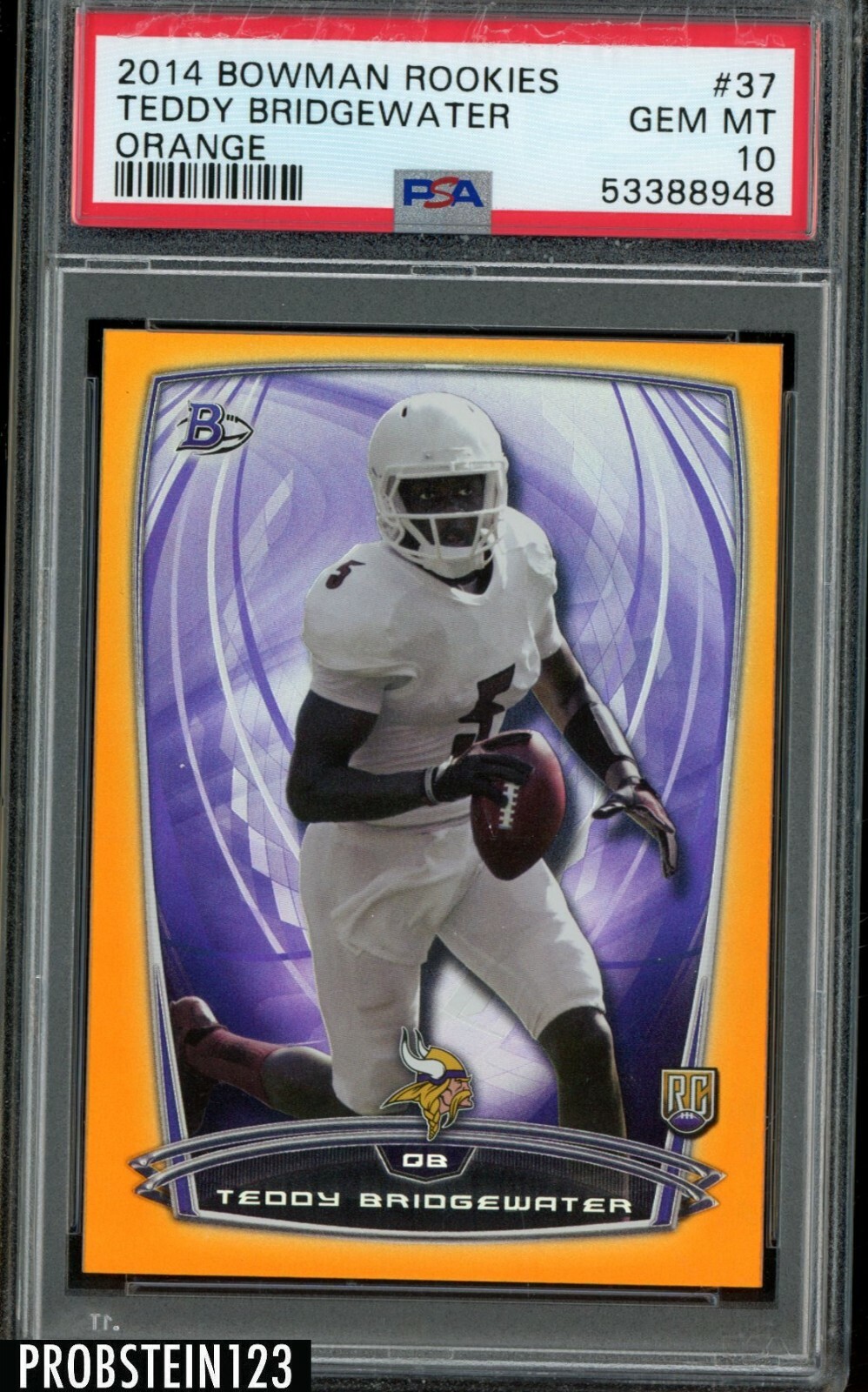 Teddy Bridgewater Bowman Rookies #37 Orange