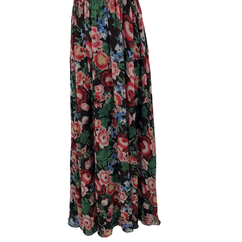 Maxi Vestido Pearl Georgina Chapman Para Mujer Talla 0 Botánico Floral Sin Tirantes Foto 4 de 4