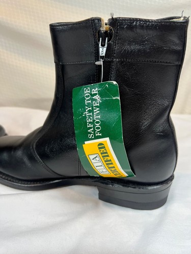 Stivali Iron Age uomo 9,5 Hypalon neri zip Union USA Safety Goodyear nuovi con etichette - Foto 4 di 15