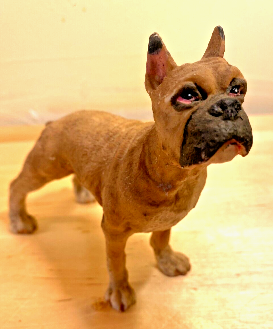 Vintage Boxer Dog Standing MALE RESIN Figurine No Marks eBay