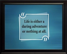 Helen Keller Life Is Either Poster Print Picture or Framed Wall Art