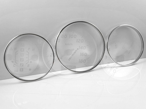 For Nissan X-Trail T30 2001-2004 Aluminum Dashboard Trim dash Cluster Rings 3pcs - Picture 2 of 8