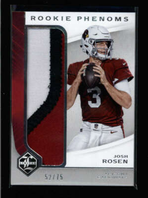 JOSH ROSEN 2018 PANINI LIMITED ROOKIE PHENOMS 3-CLR JERSEY PATCH