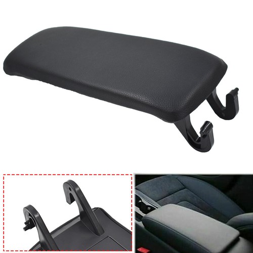 For 2004-2008 Audi A4 S4 B7 Leather Armrest Center Box Console Lid Cover Black - Picture 6 of 10