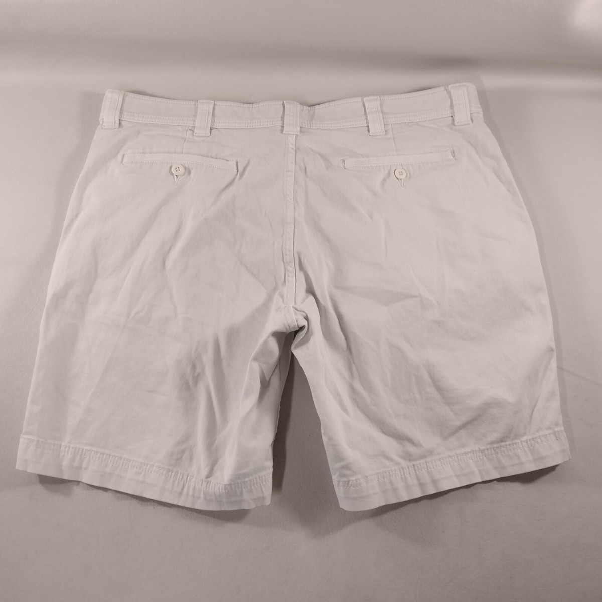 St Johns Bay Comfort White Comfort Stretch Khaki Chino Shorts Mens