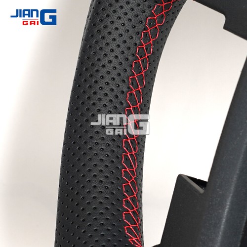 Full Leather Sport Steering Wheel Fit 2009-2014 Ford F150 Raptor No Heated Red - Bild 13 von 18