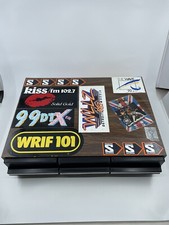 Vintage Cassette Tape Storage Case 36 Holder Faux Wood Finish 3 Drawer Cabinet