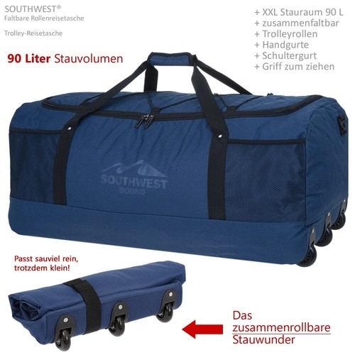 Trolley Reisetasche Southwest Light Weight XXL 80 cm 90 L faltbar 30361 Auswahl - Bild 22 von 48