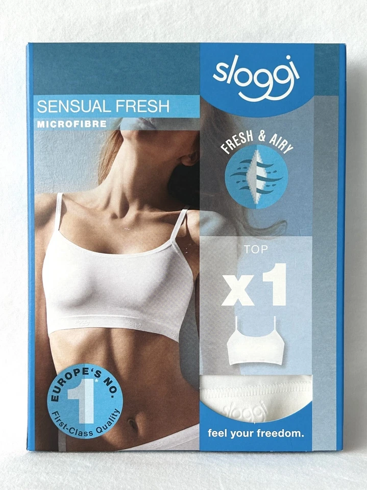 NUEVO Top Bralette Para Mujer SLOGGI Sensual Fresh H Blanco Anthropologie EE. UU. Talla XL NUEVO EN CAJA Foto 3 de 4