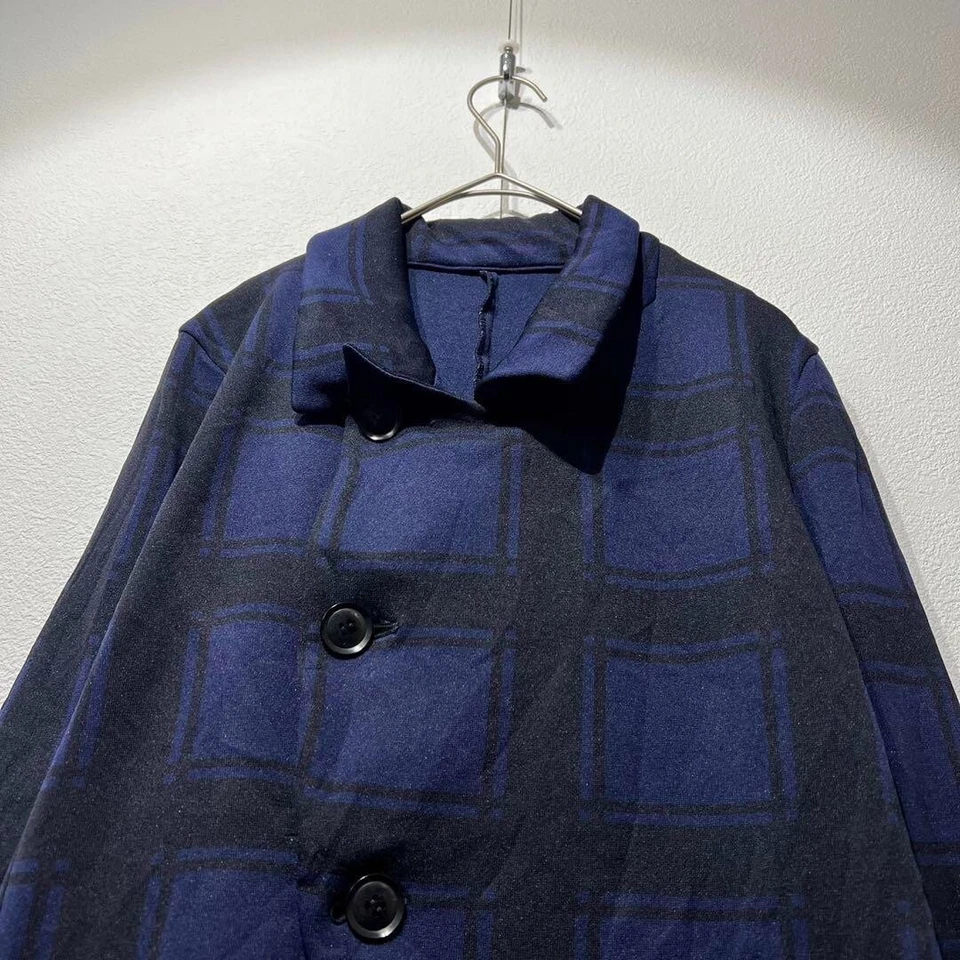 Blazer Y's Yohji Yamamoto Años 90 Cuadros Irregulares Chaqueta a Medida Encogida Para Mujer Foto 3 de 4