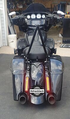 Vivid/Glossy Black Dominator Stretched Rear Fender Pinstripe For