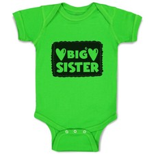 Baby Bodysuit Big Sister Heart Love Funny Cotton Boy Girl Baby Clothes