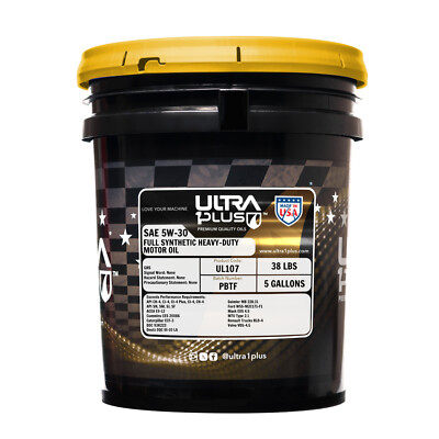 Ultra1Plus 5W-30 Full Synthetic Heavy Duty Motor Oil API CK-4/SN   5 Gal Pail