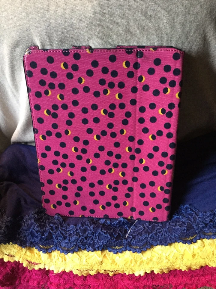 Fossil фуксия темно-синий в горошек мульти покрытие холст складной мешок Tech чехол рукав - Изображение 3 из 4