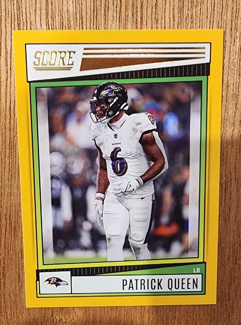 2022 Score Football Gold #186 PATRICK QUEEN - Baltimore Ravens Mint