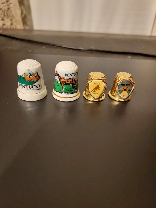 2 Stainless Steel and 2 Kentucky Ceramic Thimbles