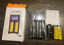 chargeur de batterie universel victagen N4 Plus avec écran LCD et batteries 3200 mAh