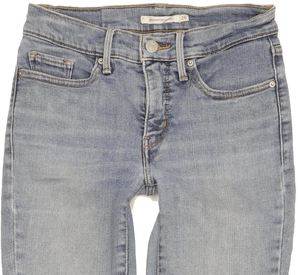 Levi's 311 Shaping Women Blue Skinny Slim Stretch Jeans W26 L31 (105047) - Image 3 of 4