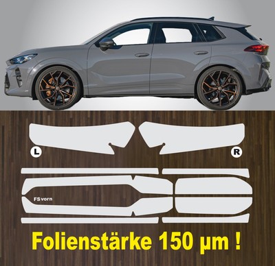 Lackschutzfolien Komplett Set transparent passend Cupra Terramar 150 µm ab 2024