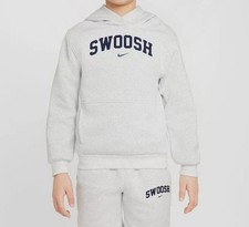 Nike Kid's Boy's Gray Sportswear Club Fleece Hoodie Sweatshirt Size M