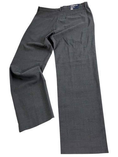 Pantalones rectos relajados delanteros planos GAP Classic Fit grises para hombre 34 X 32 NUEVO - Imagen 3 de 7