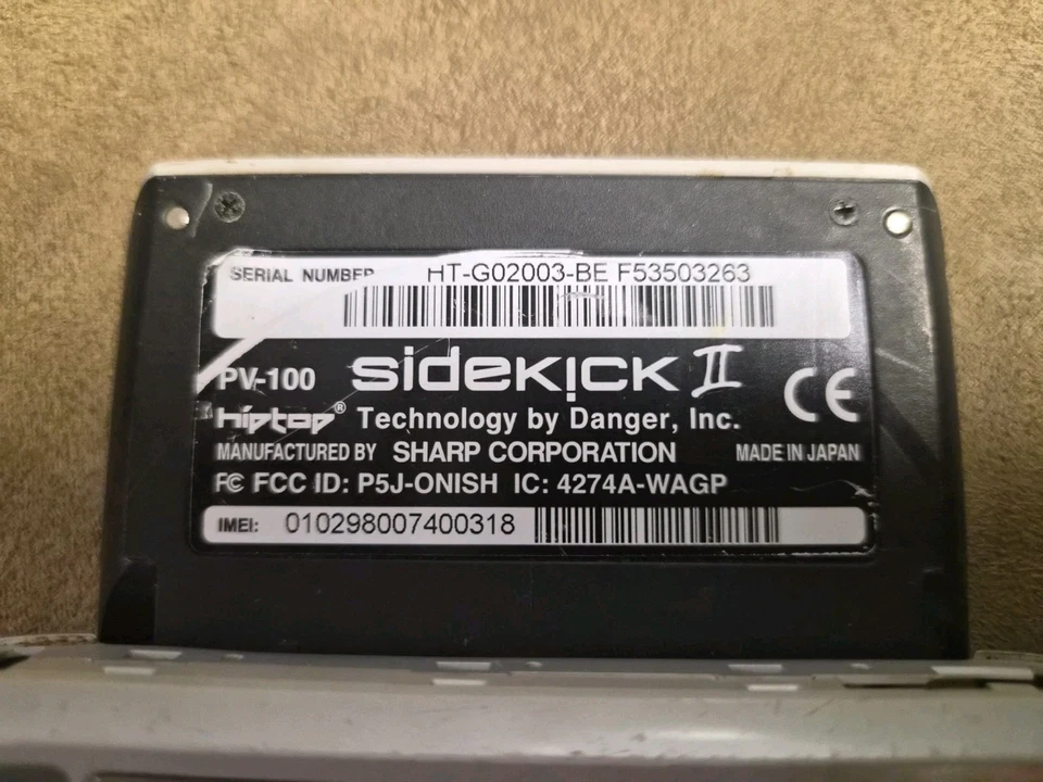 T-Mobile Sidekick II PV-100 Cell Phone – Vintage – Untested - Image 3 of 3