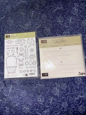 Stampin Up Basket Bunch Stamp Set 143186 Easter Theme And Basket Builder Dies