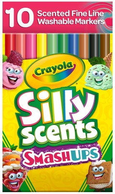 3er Pack Crayola Silly Scents waschbare Slim Marker 10/Pkg - verschiedene Farben 58-5071