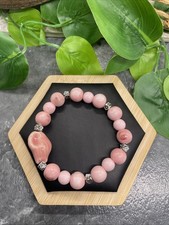 Handmade Ceramic Bead Beaded Stackable 6.5  Plus Stretch Bracelet New B235