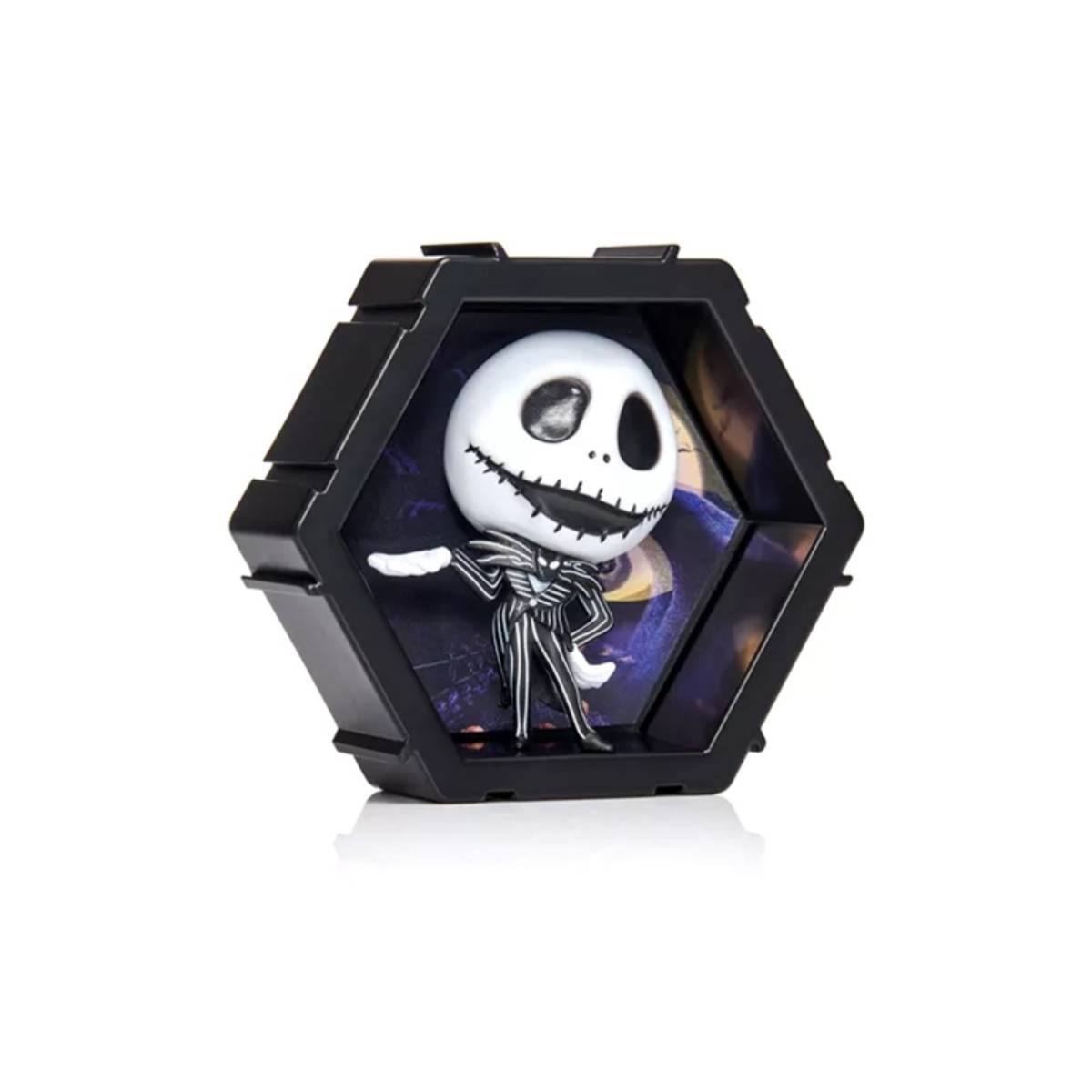 Figurine connectable Jack Skellington Disney avec boîtier clipsable et fond lenticulaire 4D