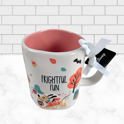 Rae Dunn Disney Pluto Trick or Treat Halloween Geist Tasse "Frightful Fun" Neu - Bild 2 von 3