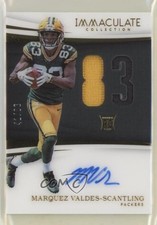 2018 Immaculate Numbers Rookie 41/83 Marquez Valdes-Scantling Patch Auto 9su