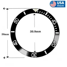 Ceramic Bevelled Bezel Insert Out Dia 38mm /inner Dia 30.8 For 40mm Watch Case
