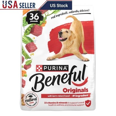 High Protein Dog Kibble Natural Beef Dry Food 36 lb Antioxidant Nutrients New