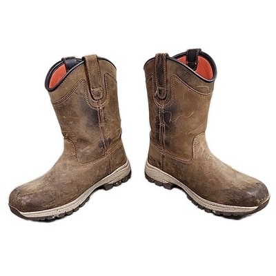 Women's Georgia Boot Eagle Trail Waterproof Pull-On Work Boot Dark Brown 8.5