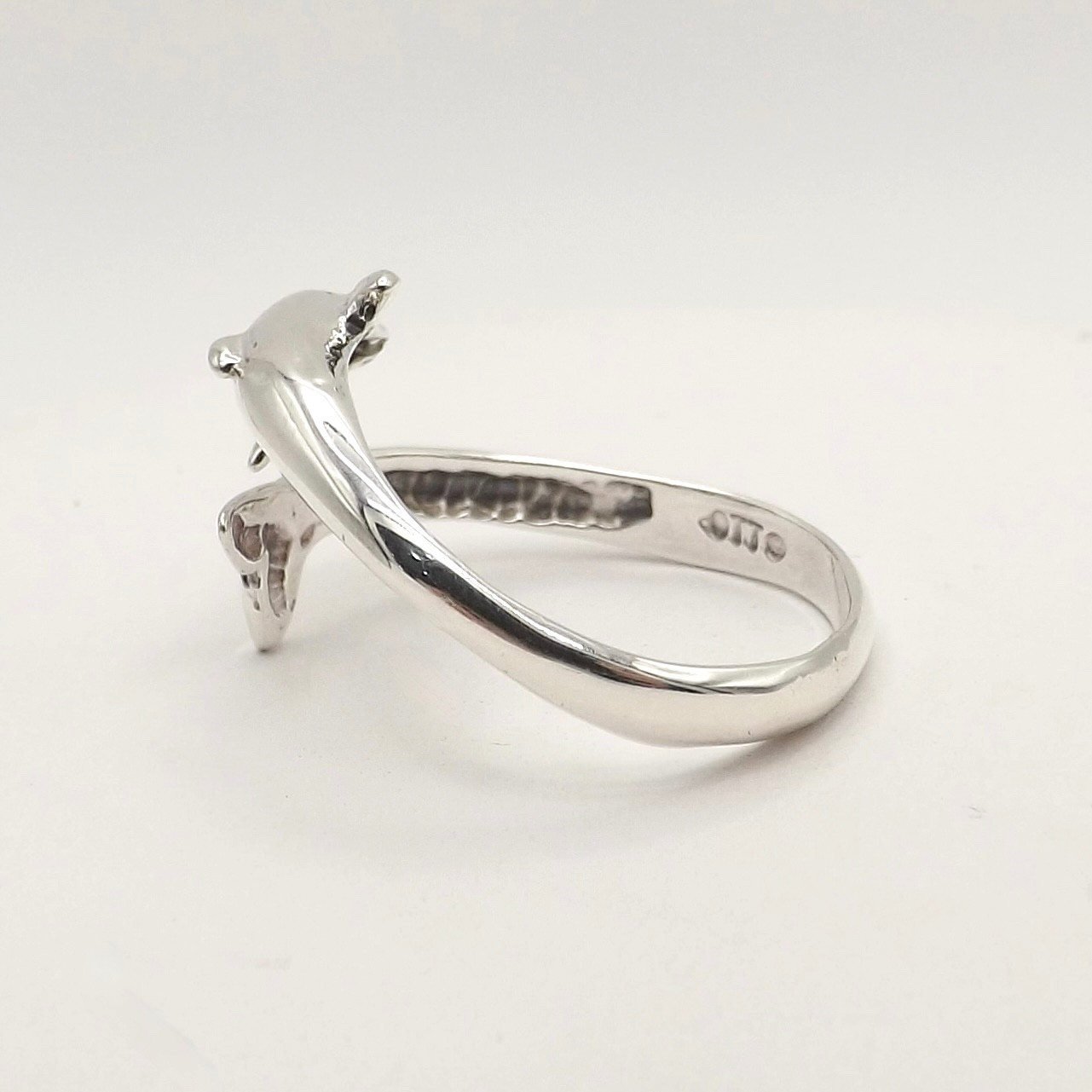 Sterling Silver Dolphin Wrap Around Ring Adjustab… - image 5