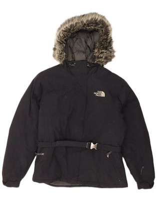 The North Face wattierte Damenjacke mit Kapuze UK 16 Large marineblau Nylon CK11