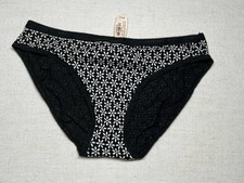 Vintage Victoria's Secret Cotton Signature Logo Trim Bikini Panty Daisy M New