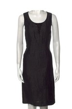 CAROLINA HERRERA Women’s Black Printed Knee-Length Dress Size: M | US 8