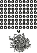 80 Small round Rubber Feet W/Screws - .250 H X .671 D - Made in USA - Cutting Bo